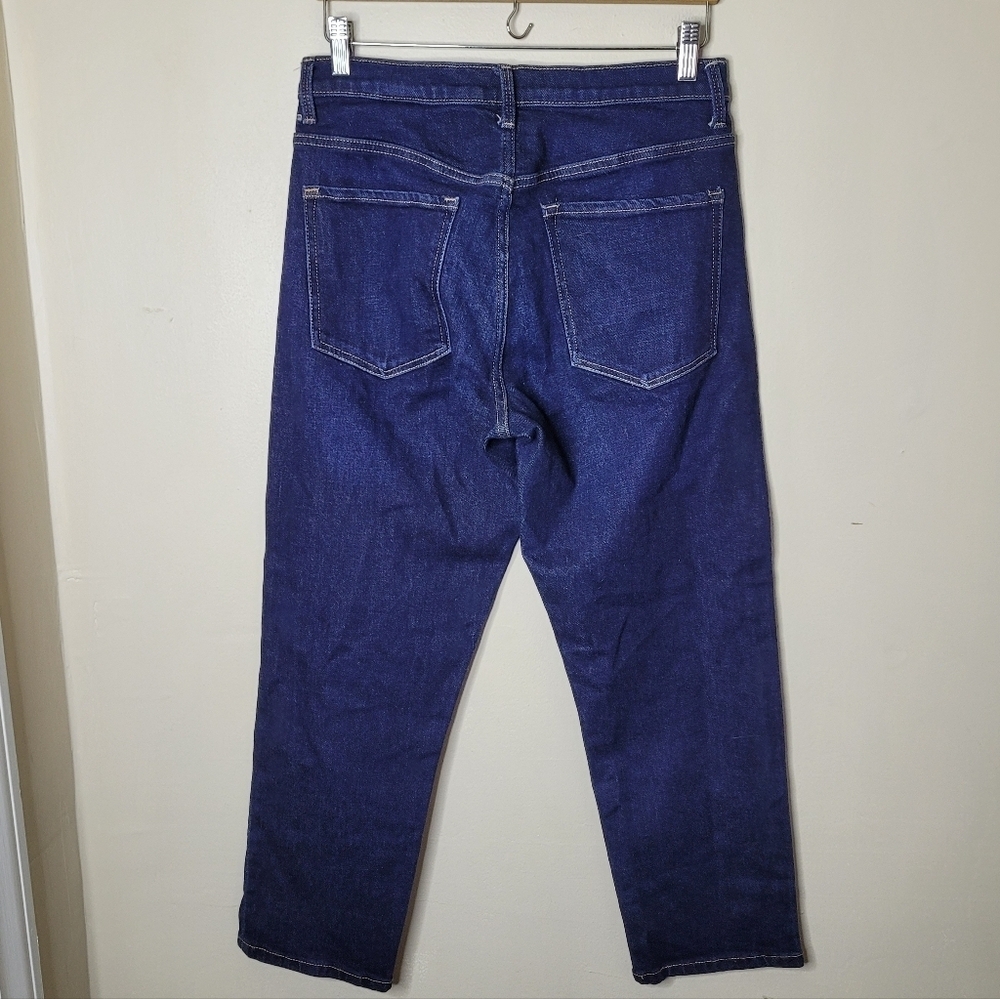 Banana Republic Premium Denim Dark Blue Straight Leg Jeans - Picture 5 of 8